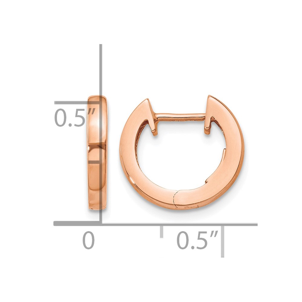 10k Rose Gold Hinged Hoop Earrings (10TF765)