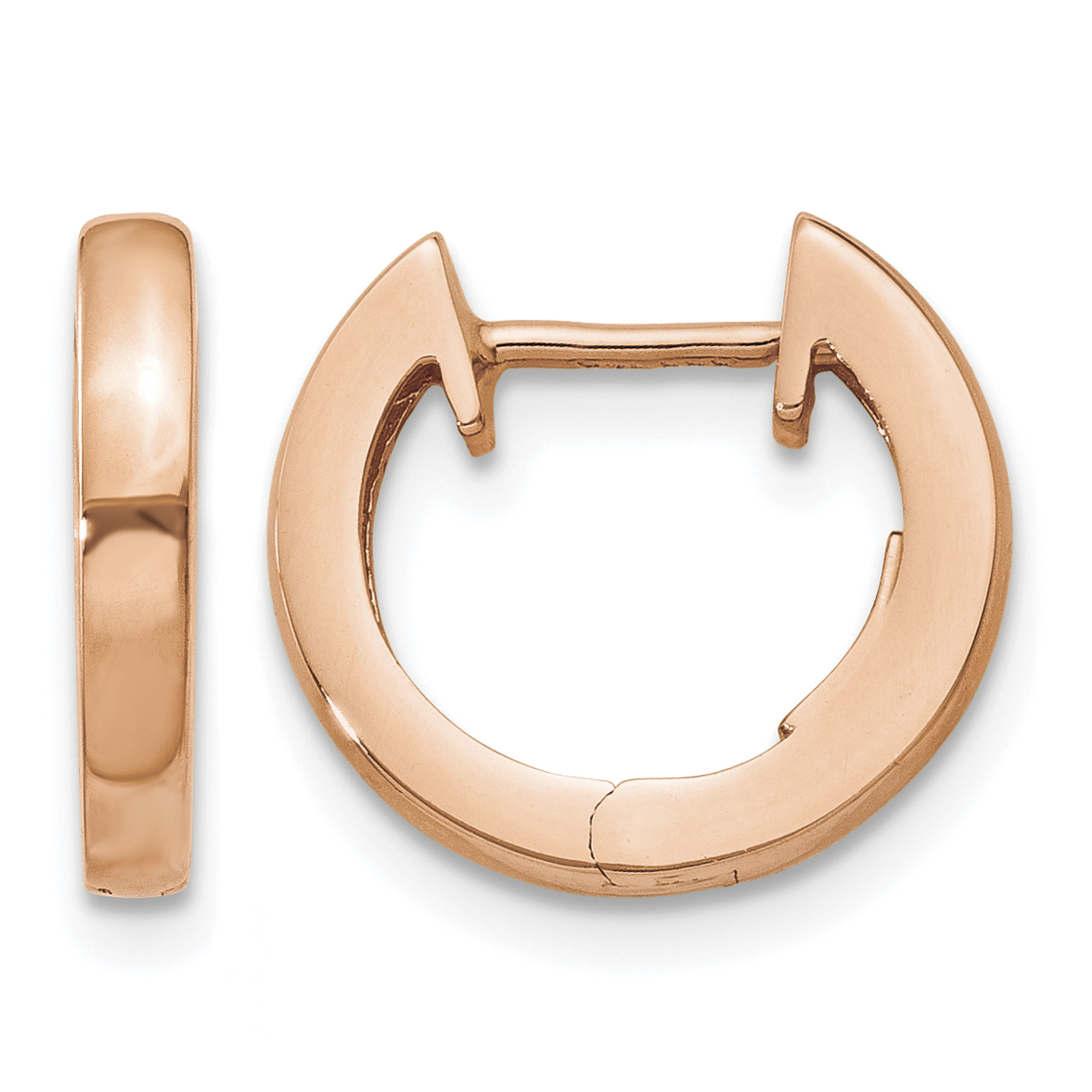 10k Rose Gold Hinged Hoop Earrings (10TF765)