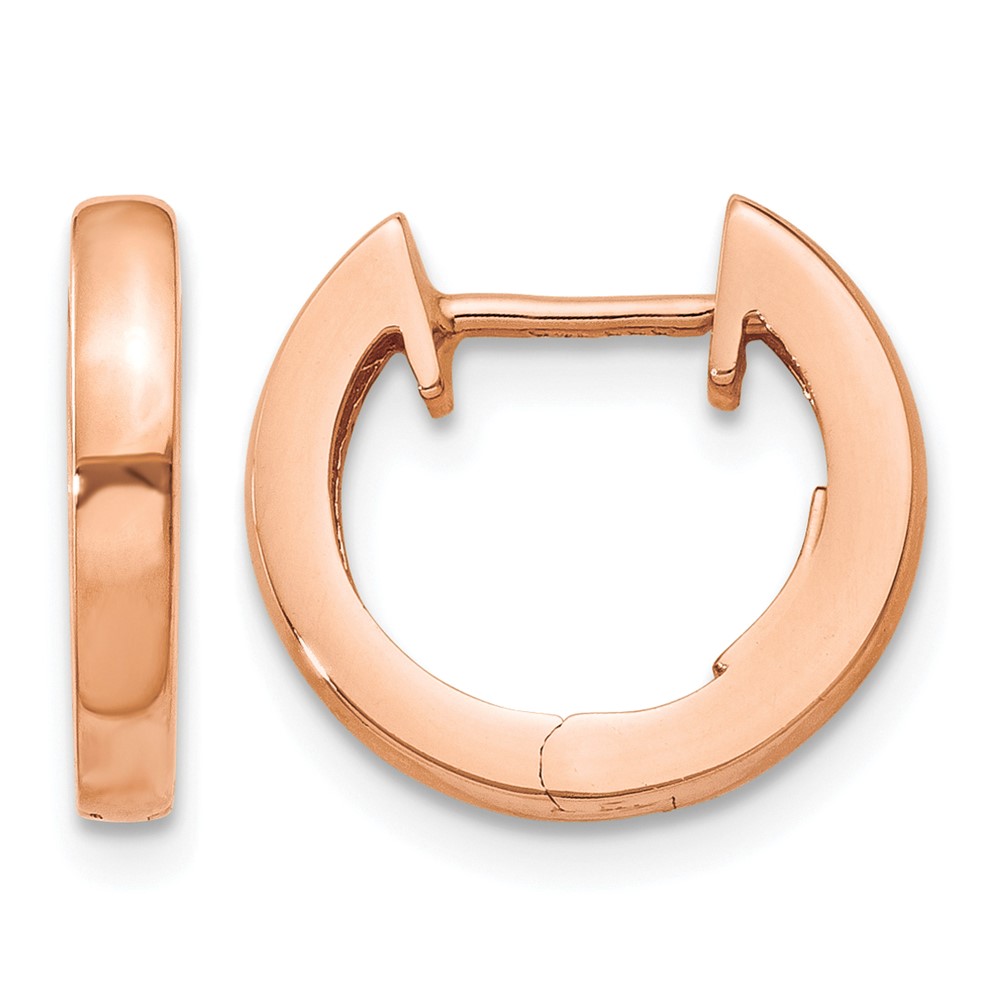 10k Rose Gold Hinged Hoop Earrings (10TF765)