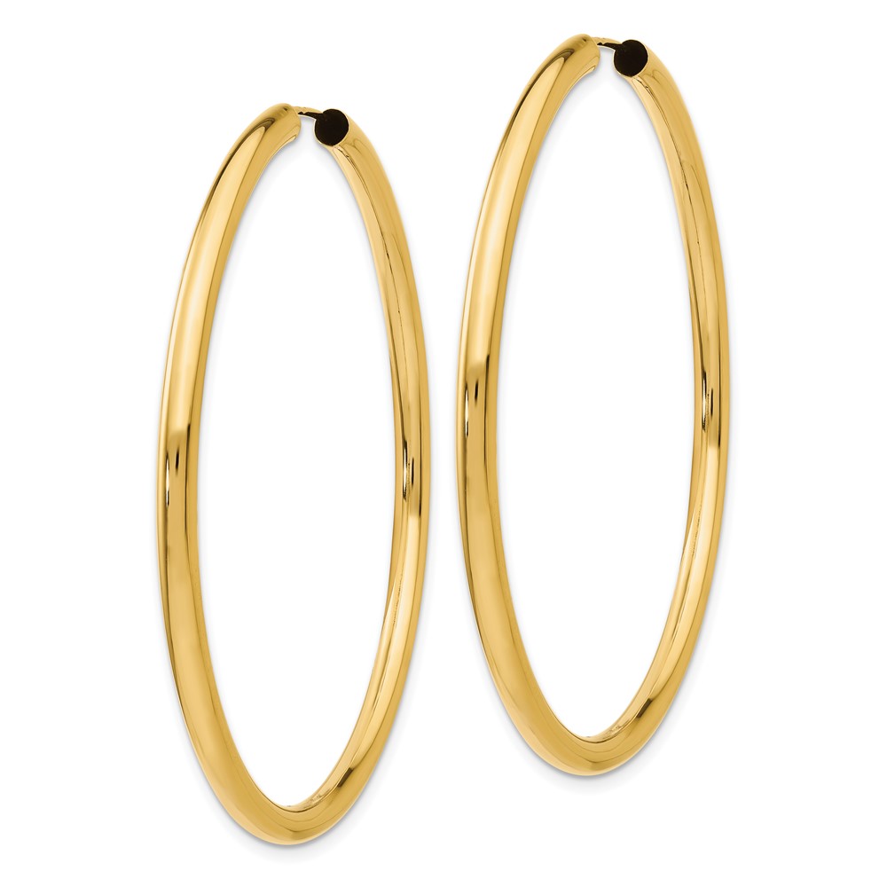 10k Polished Endless Tube Hoop Earrings (10TF811)