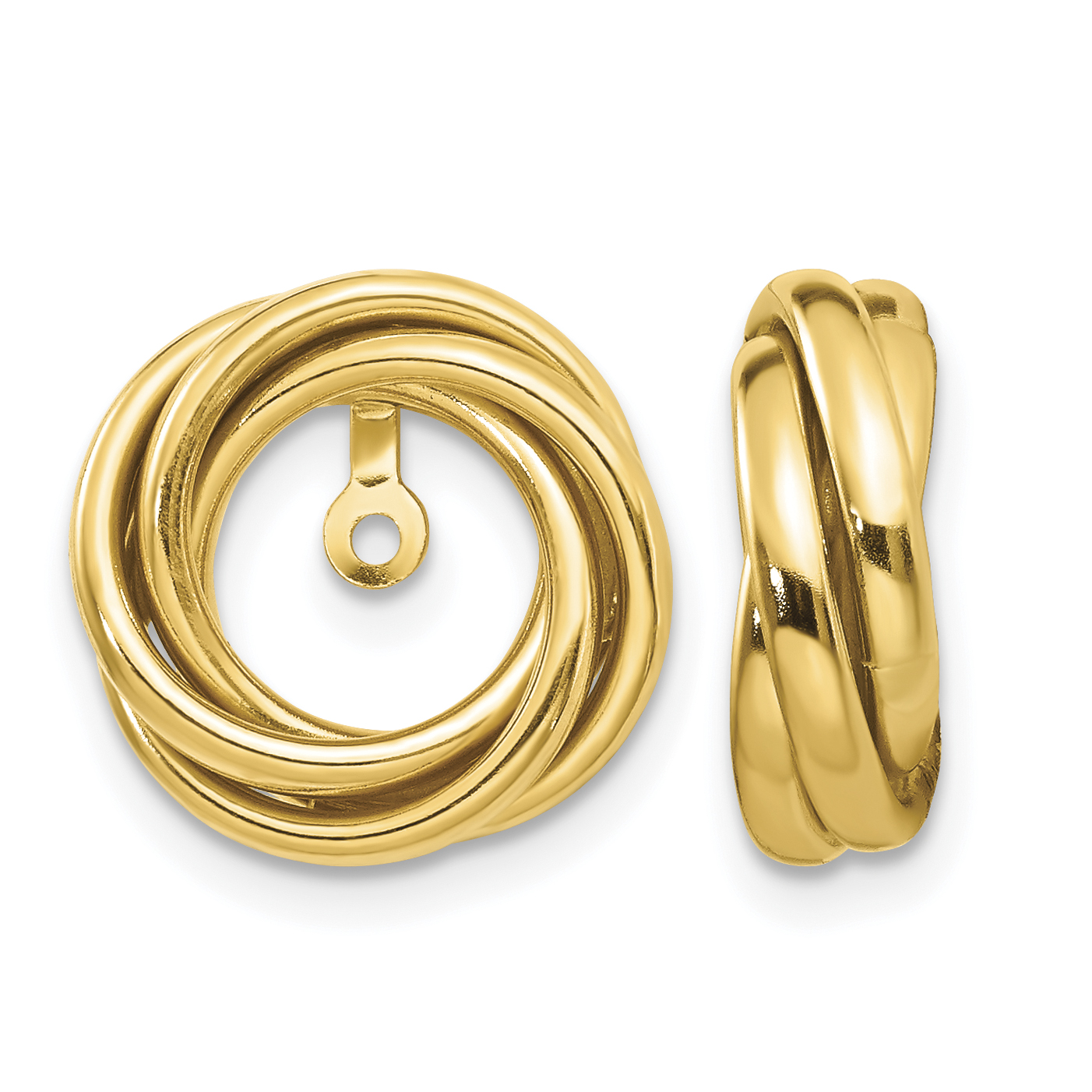 10k Polished Love Knot Earring Jackets (10TH225)