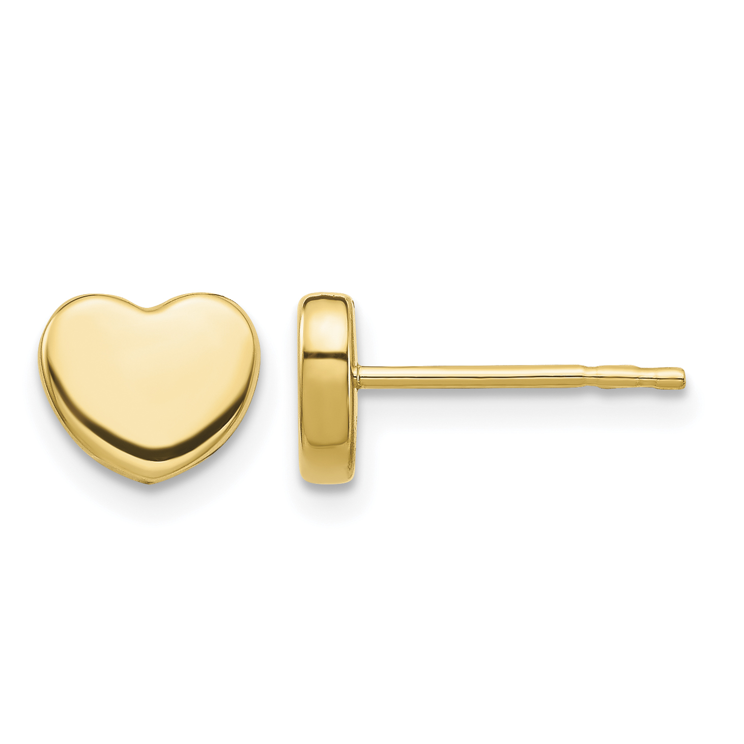 10k Polished Heart Post Earrings (10TH993)