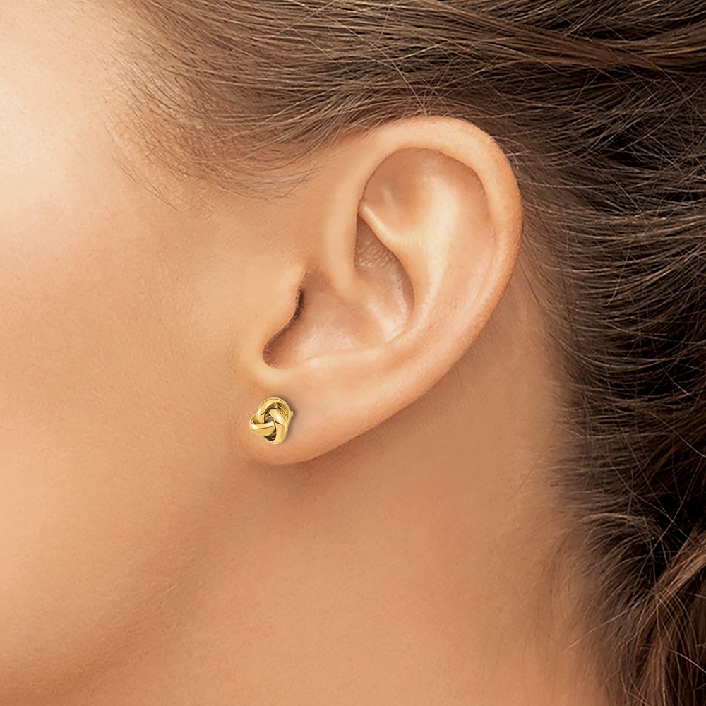 10k Polished Love Knot Post Earrings (10TL1047)