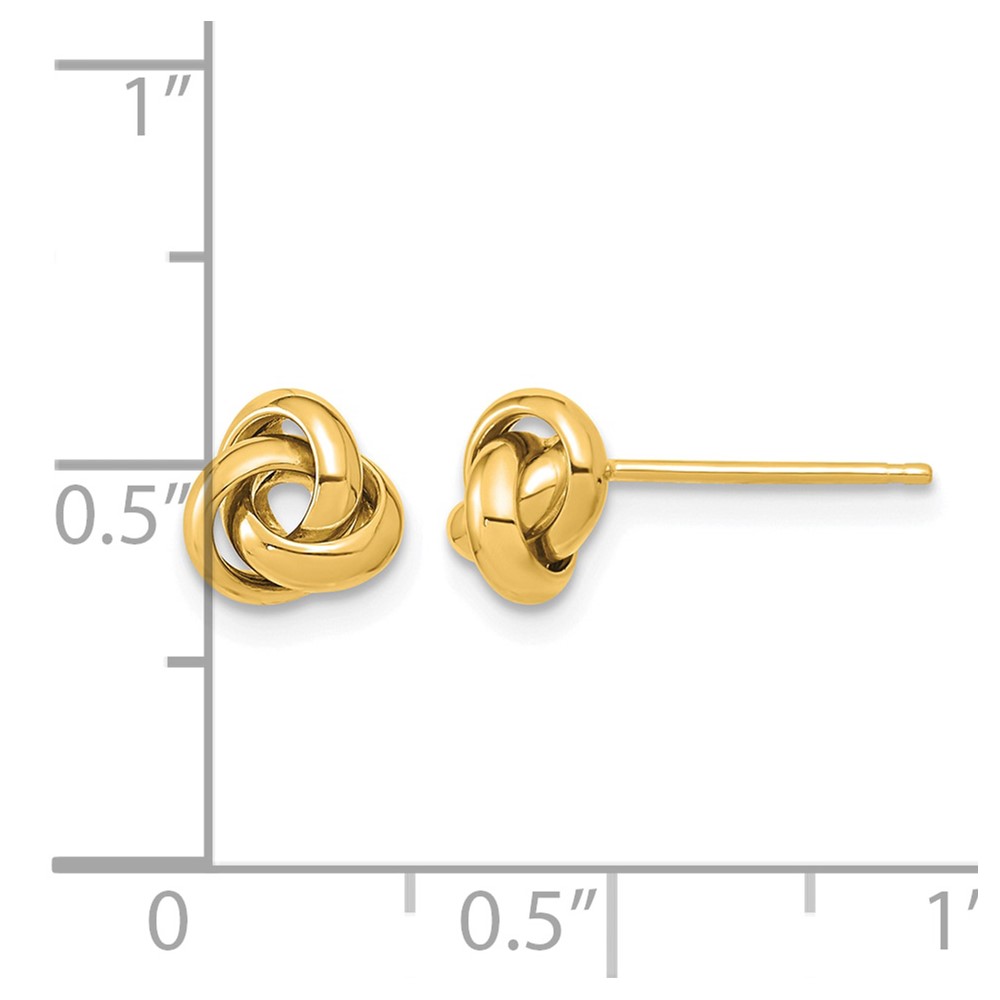 10k Polished Love Knot Post Earrings (10TL1047)