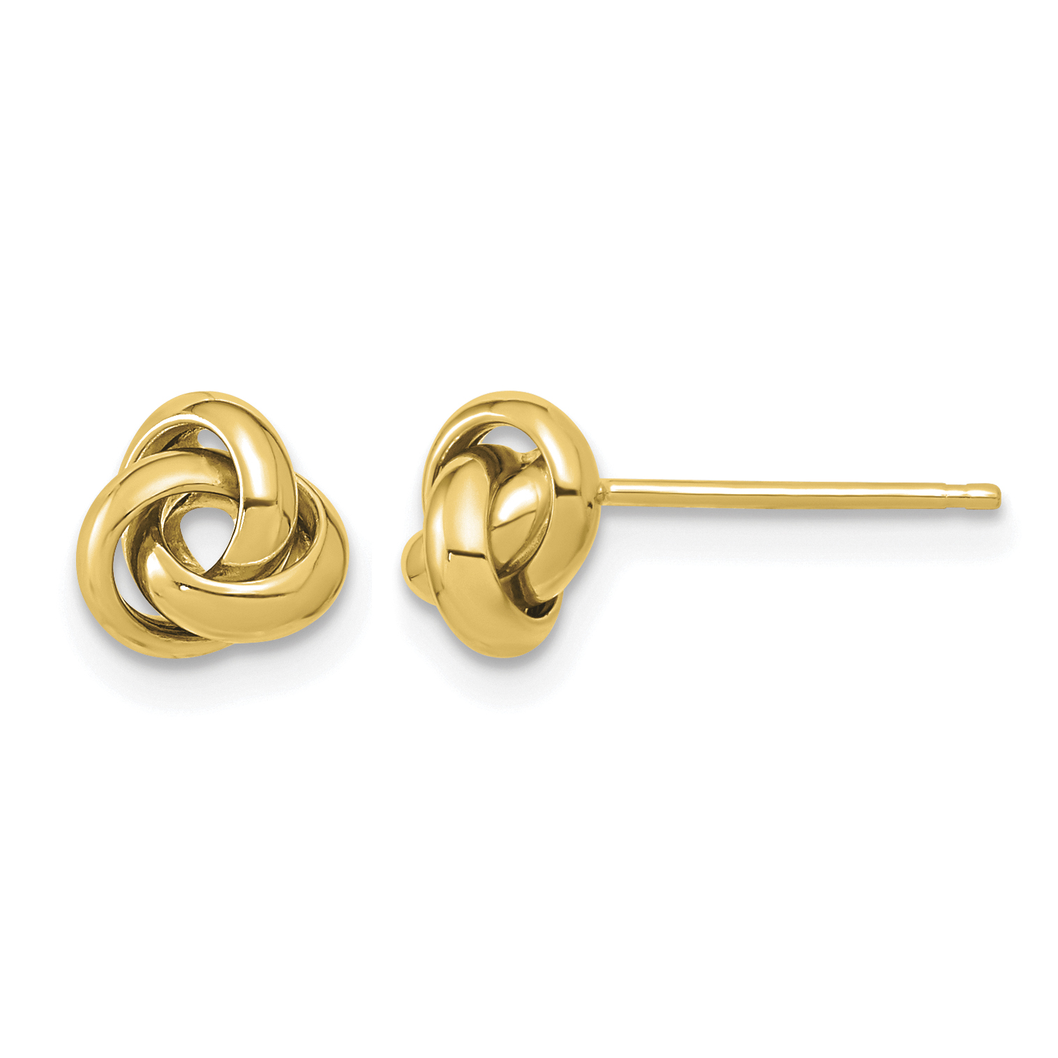 10k Polished Love Knot Post Earrings (10TL1047)