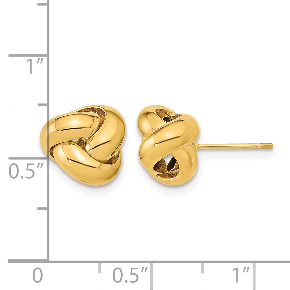 10k Polished Love Knot Post Earrings (10TL1048)