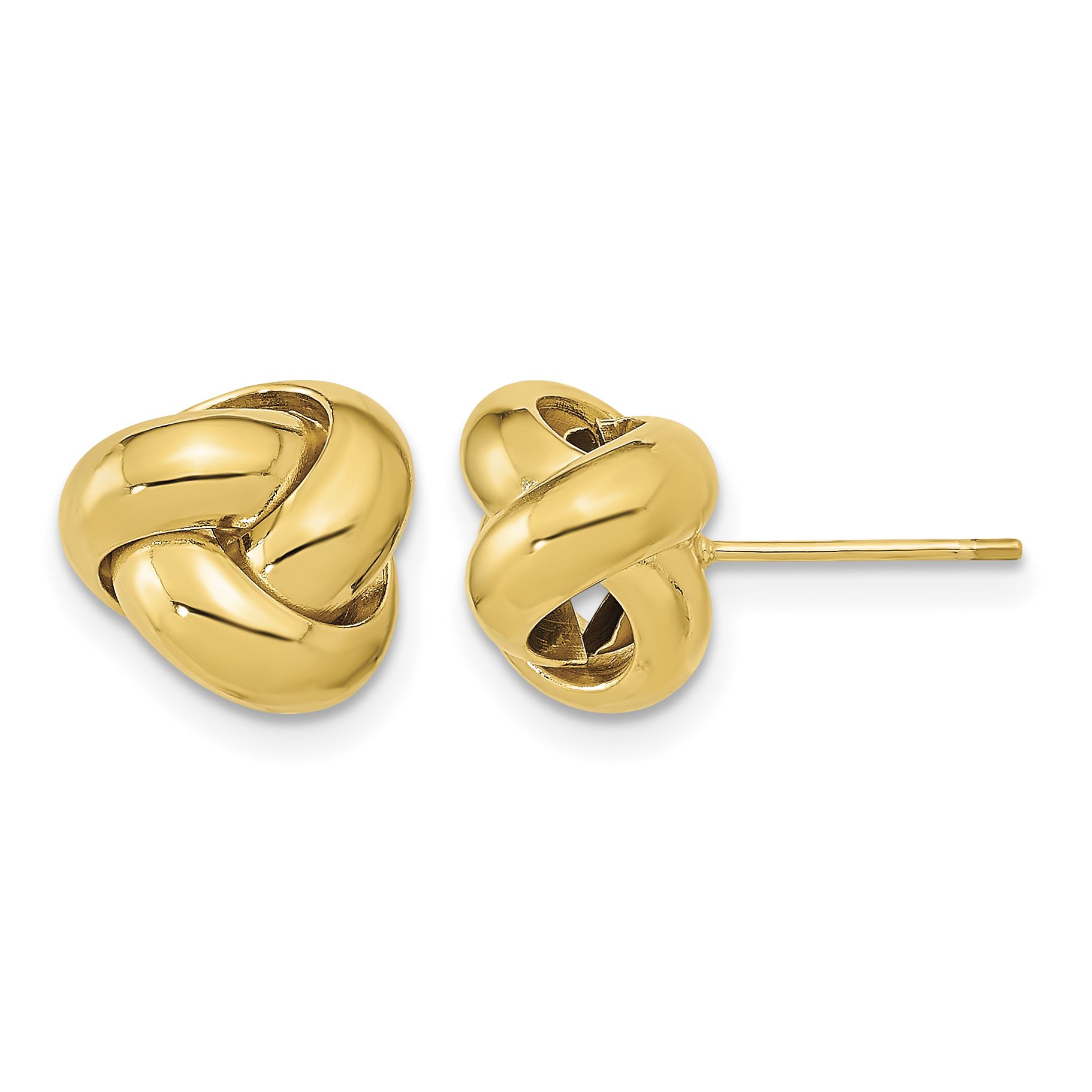 10k Polished Love Knot Post Earrings (10TL1048)