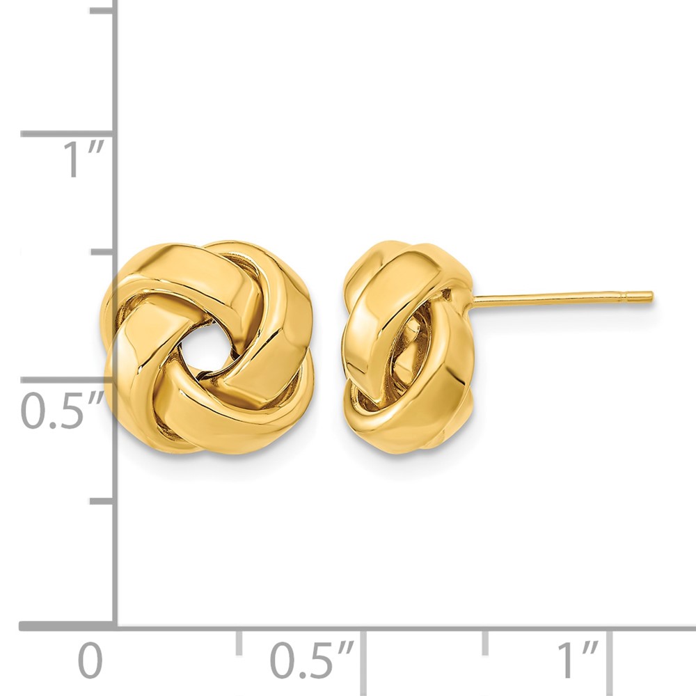 10k Polished Love Knot Post Earrings (10TL1075)