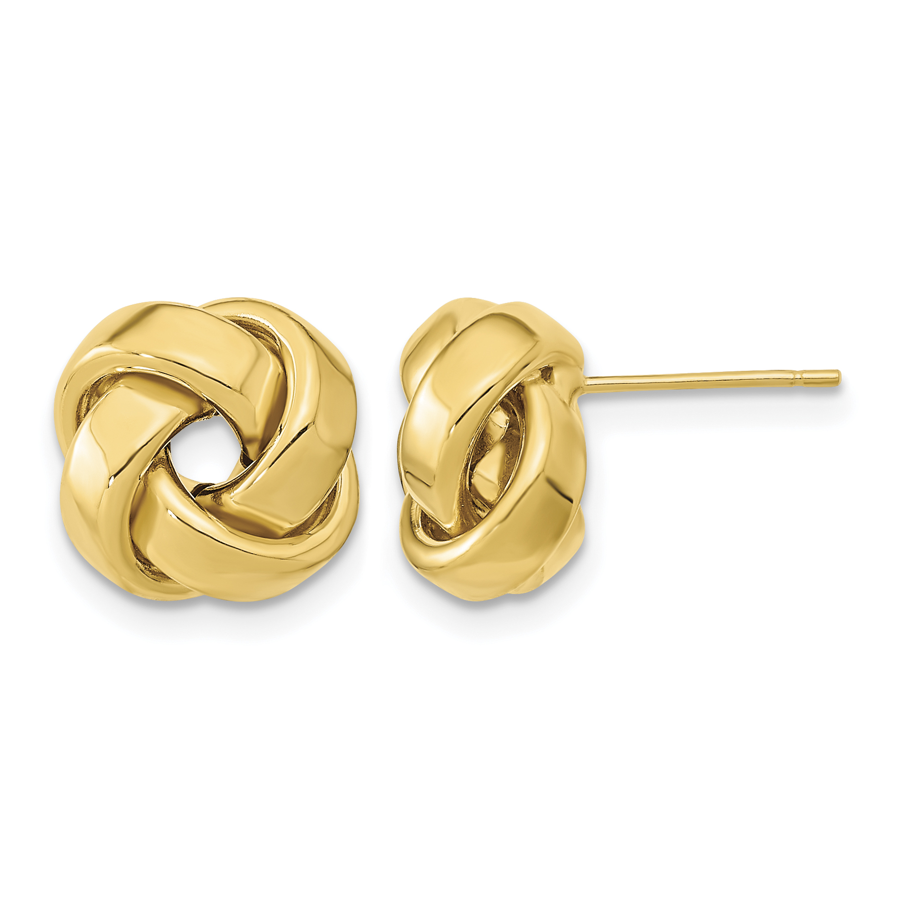 10k Polished Love Knot Post Earrings (10TL1075)