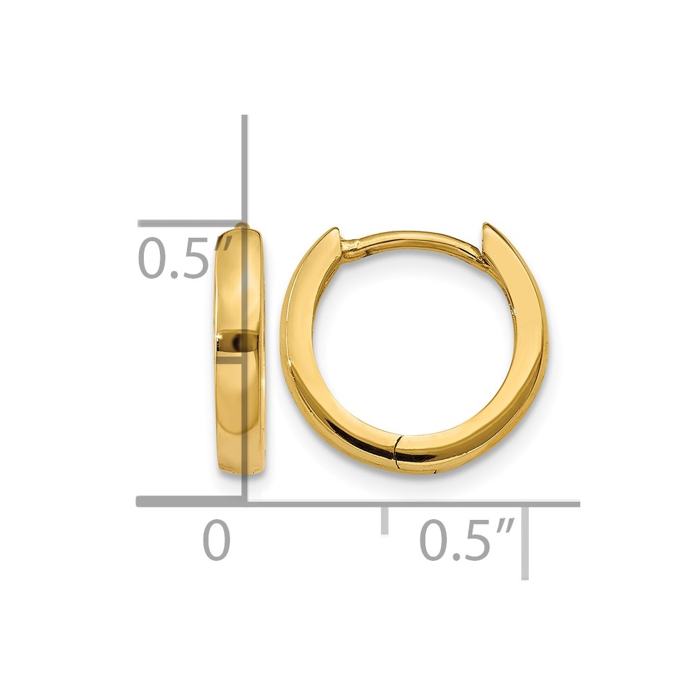 10k 2.25mm Hinged Hoop Earrings (10TL153)
