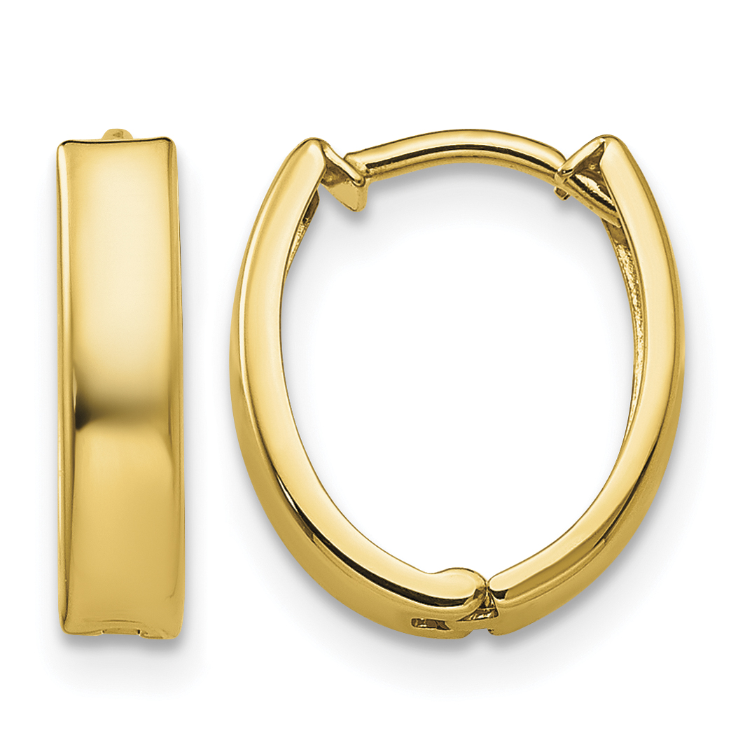 10k Polished Hinged Hoop Earrings (10TL559)