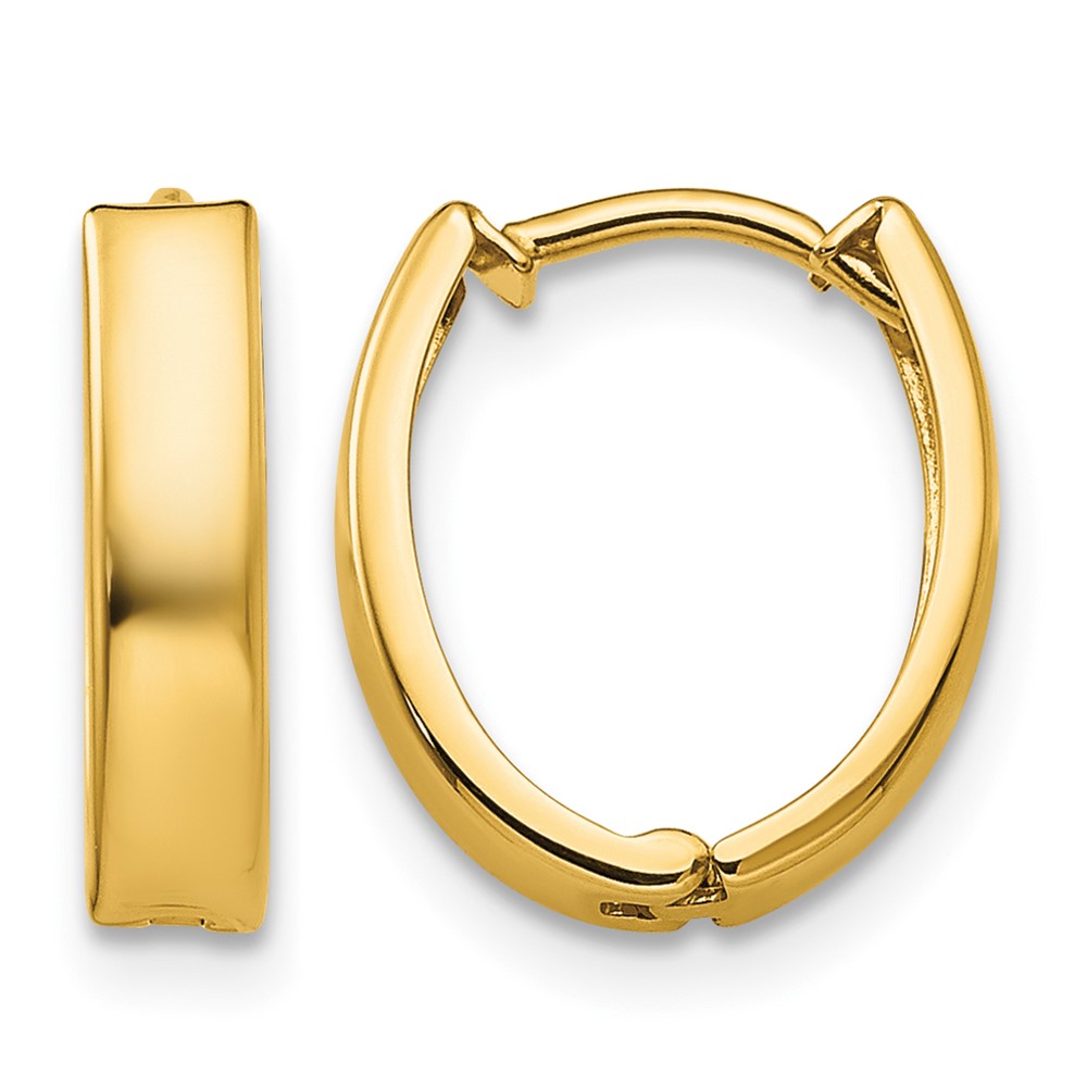 10k Polished Hinged Hoop Earrings (10TL559)