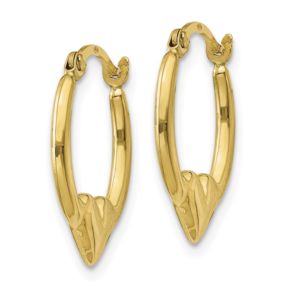 10K Heart Hoop Earrings (10TL733)