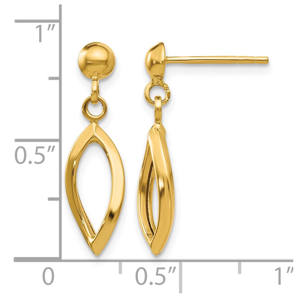 10k Post Dangle Earrings (10TL899)