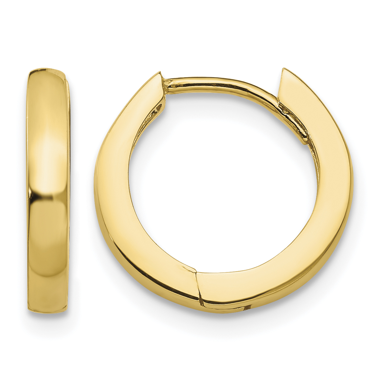 10K Hinged Hoop Earrings (10TM607)
