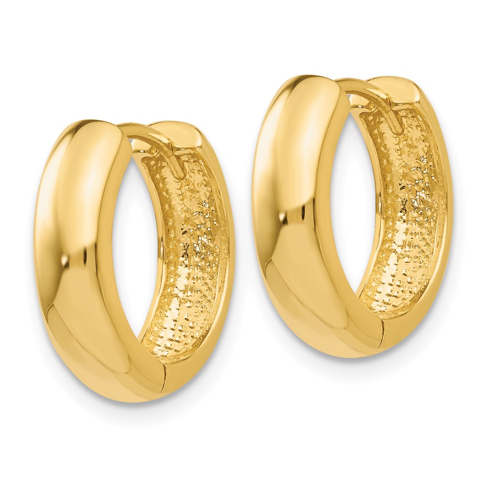 10k Yellow Gold Curved Hinged Hoop Earrings (10TM610)