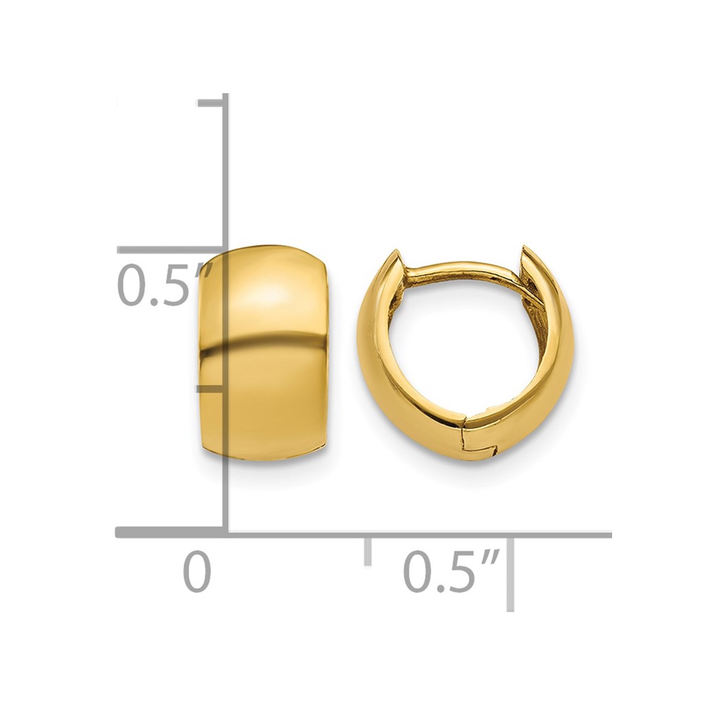 10K Hinged Hoop Earrings (10TM614)
