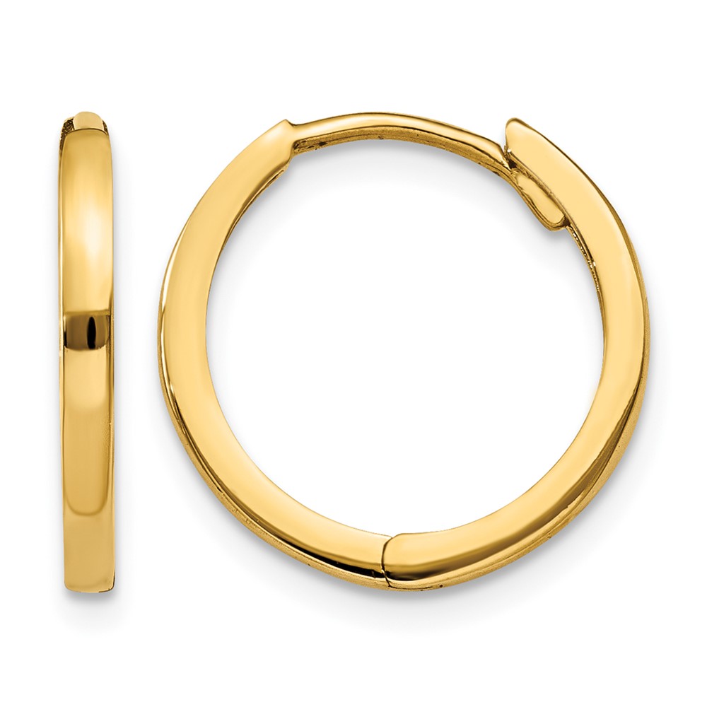 10K Yellow Gold Hinged Hoop Earrings