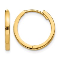 10K Yellow Gold Hinged Hoop Earrings view 1