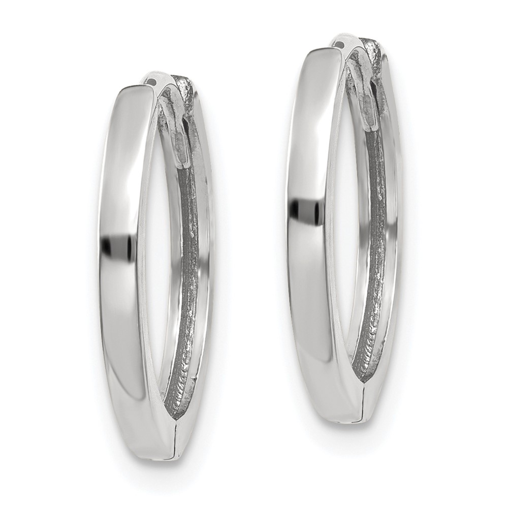 10k White Gold Hinged Earrings (10TM618)