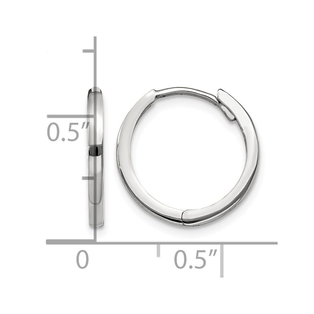 10k White Gold Hinged Earrings (10TM618)