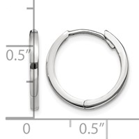 10K White Gold Hinged Earrings view 4