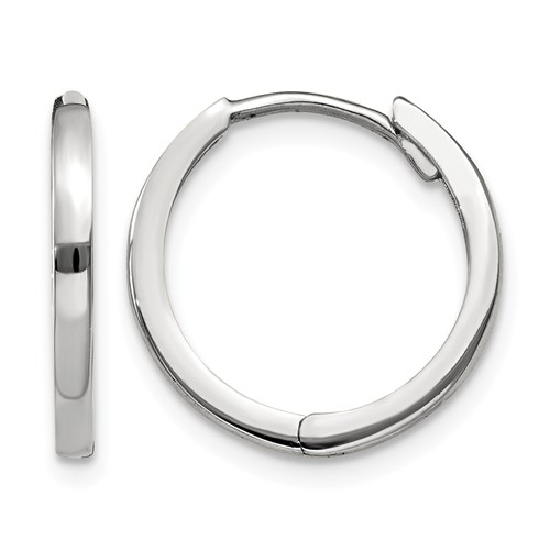 10K White Gold Hinged Earrings