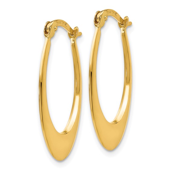 10K Polished Hoop Earrings