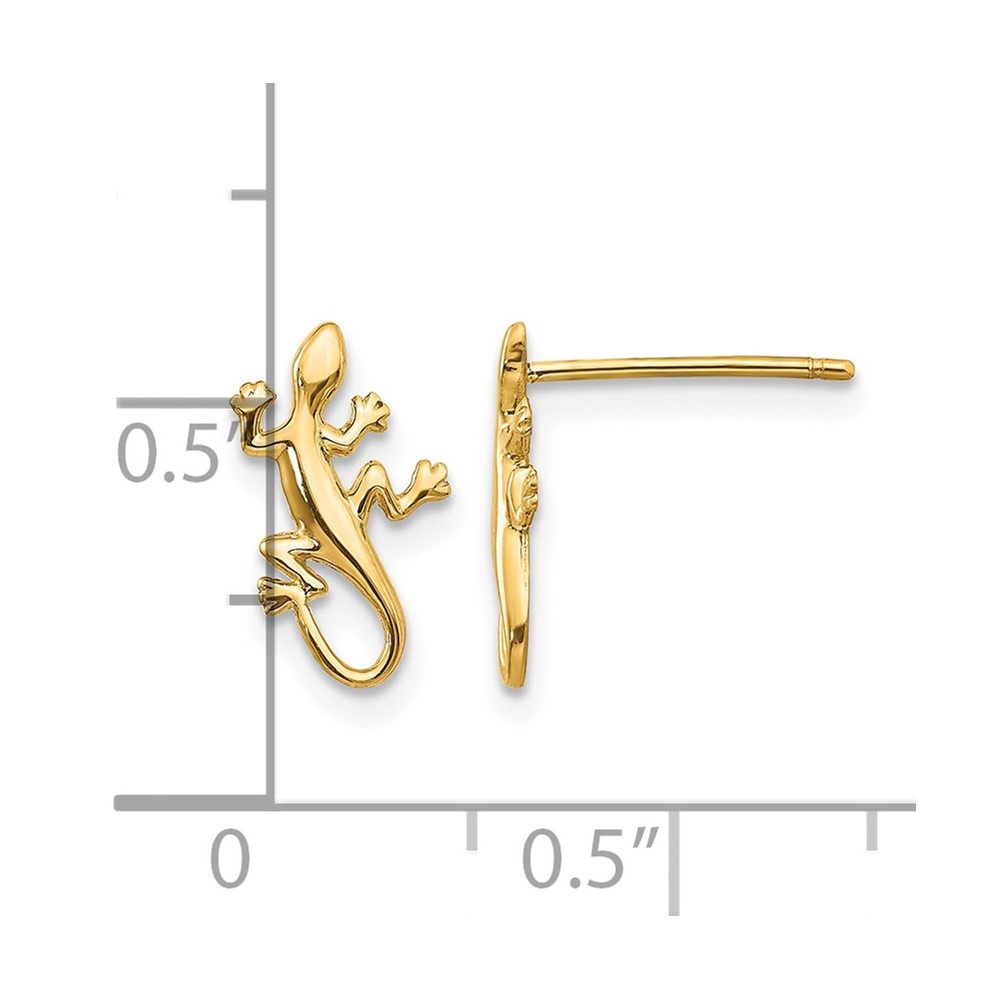 10k Polished Gecko Post Earrings (10TM738)