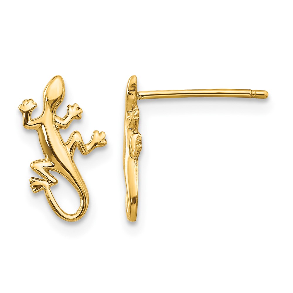 10k Polished Gecko Post Earrings (10TM738)
