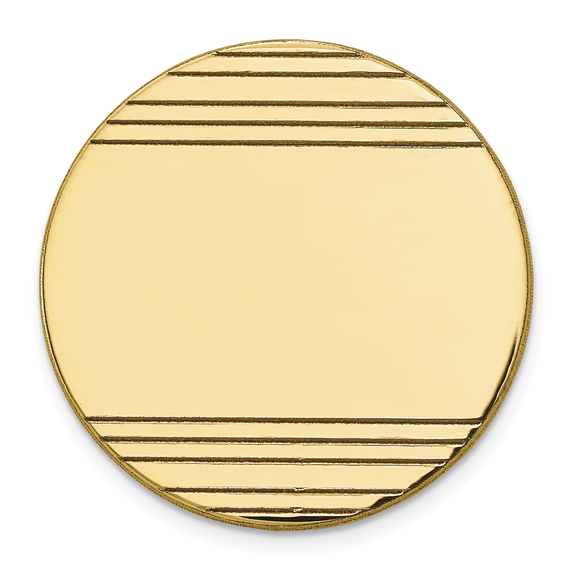 10k Men's Circular w/Line Design Tie Tac (10TT30)