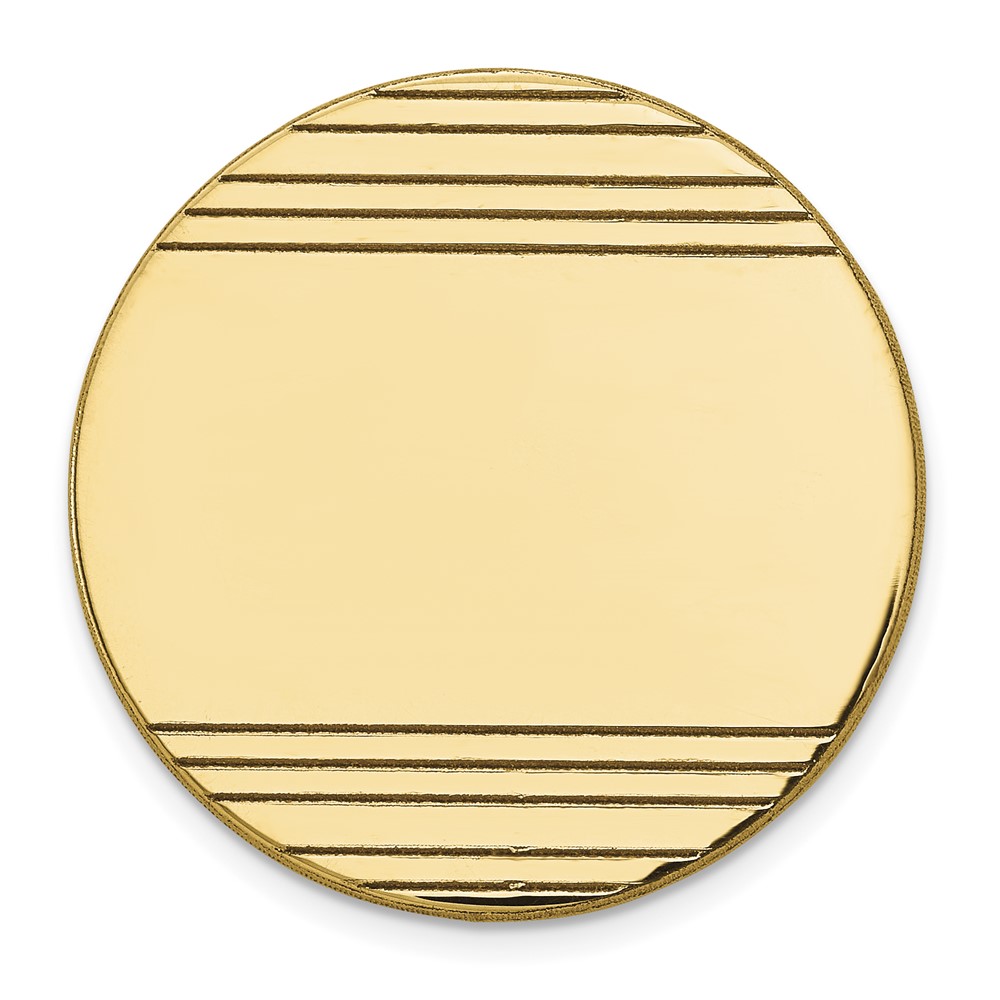 10k Men's Circular w/Line Design Tie Tac (10TT30)