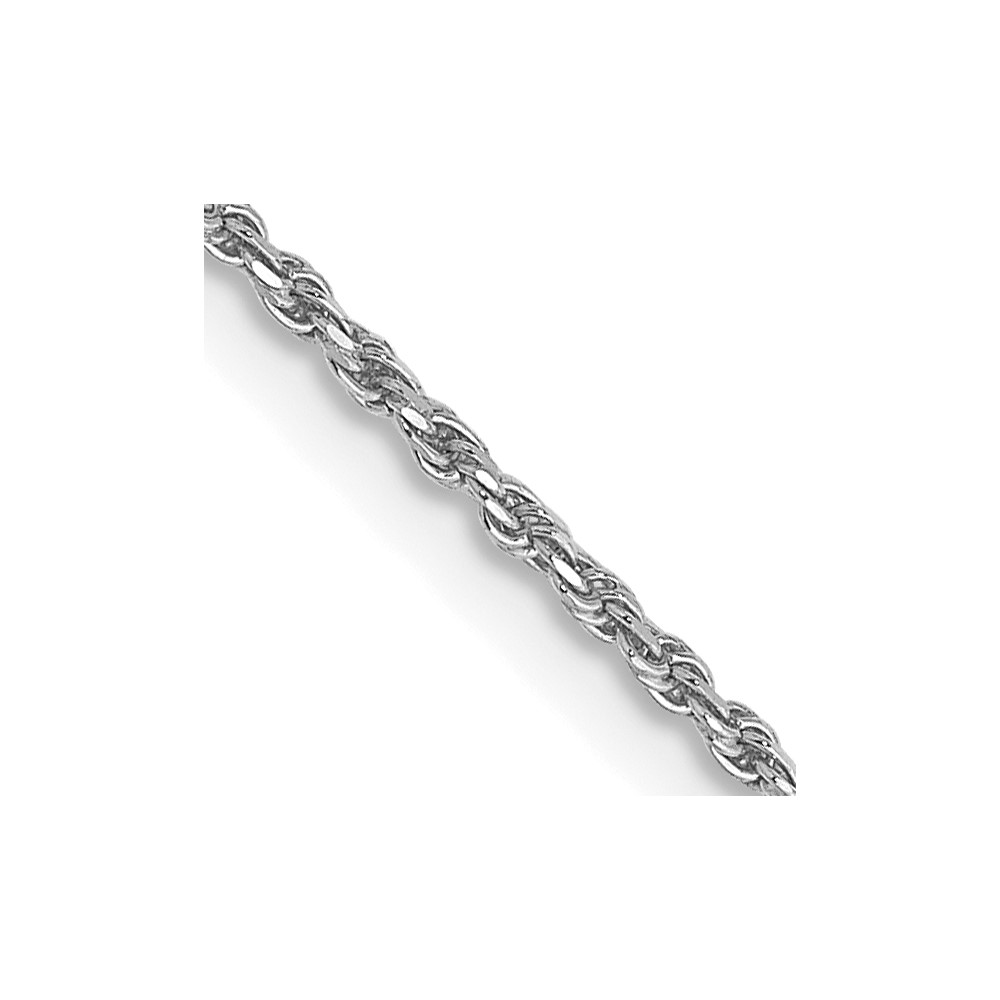10k White Gold 1.15mm D/C Machine Made Rope Chain (10W010-16)
