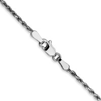 10K White Gold 1.6mm D C Machine Made Rope Chain view 3