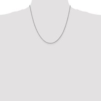 10K White Gold 1.6mm D C Machine Made Rope Chain view 4