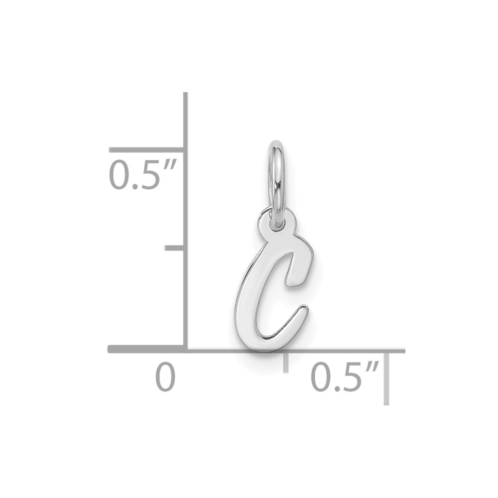 10kw Small Script Initial C Charm (10WC1556C)