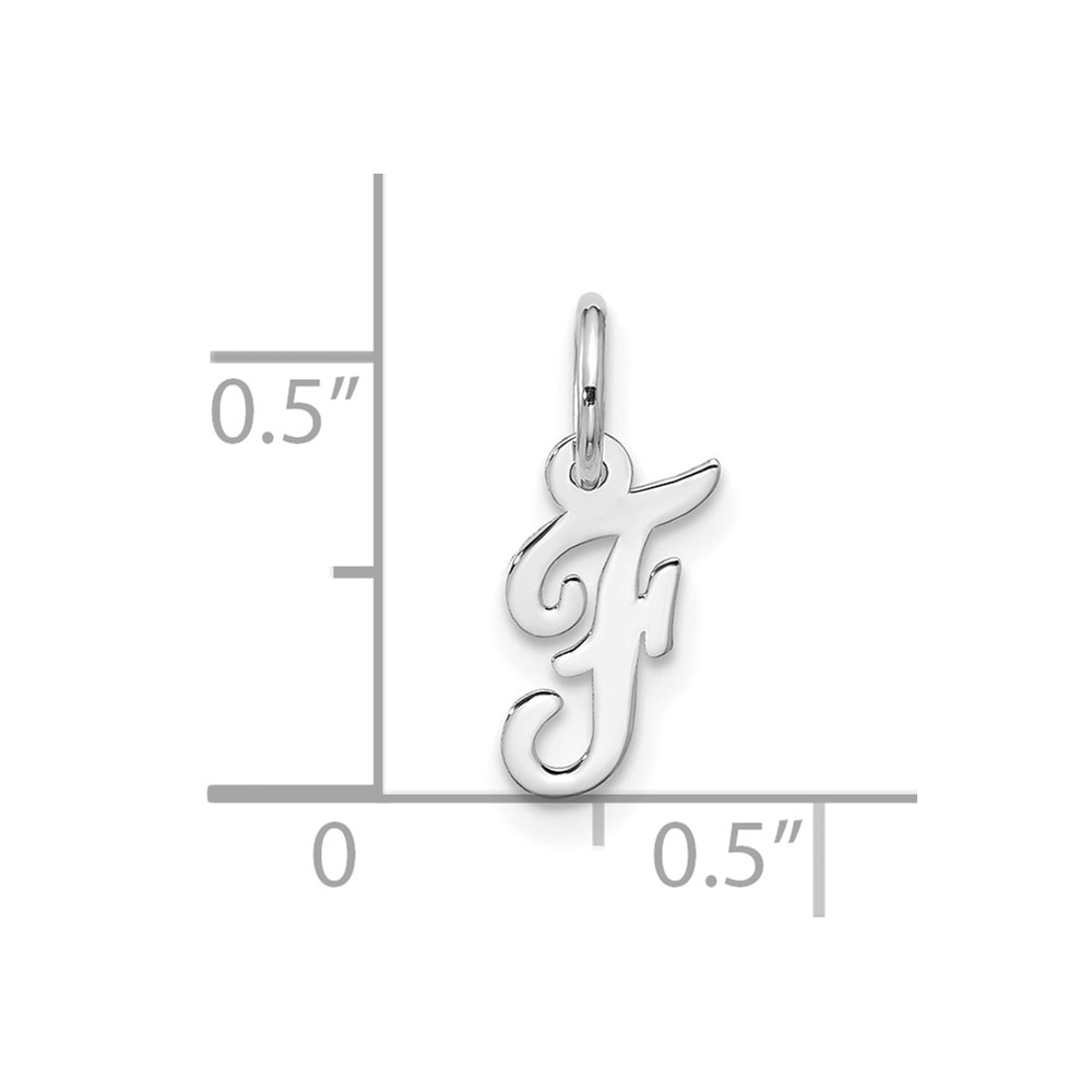 10kw Small Script Initial F Charm (10WC1556F)