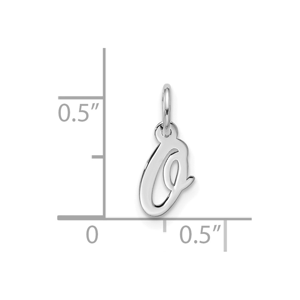 10kw Small Script Initial O Charm (10WC1556O)