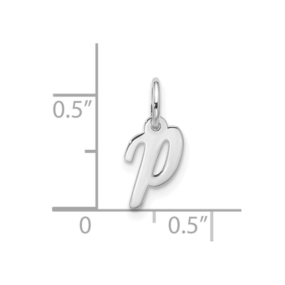 10kw Small Script Initial P Charm (10WC1556P)
