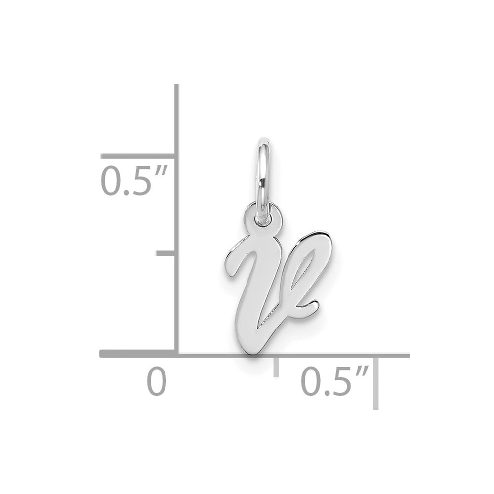 10kw Small Script Initial V Charm (10WC1556V)