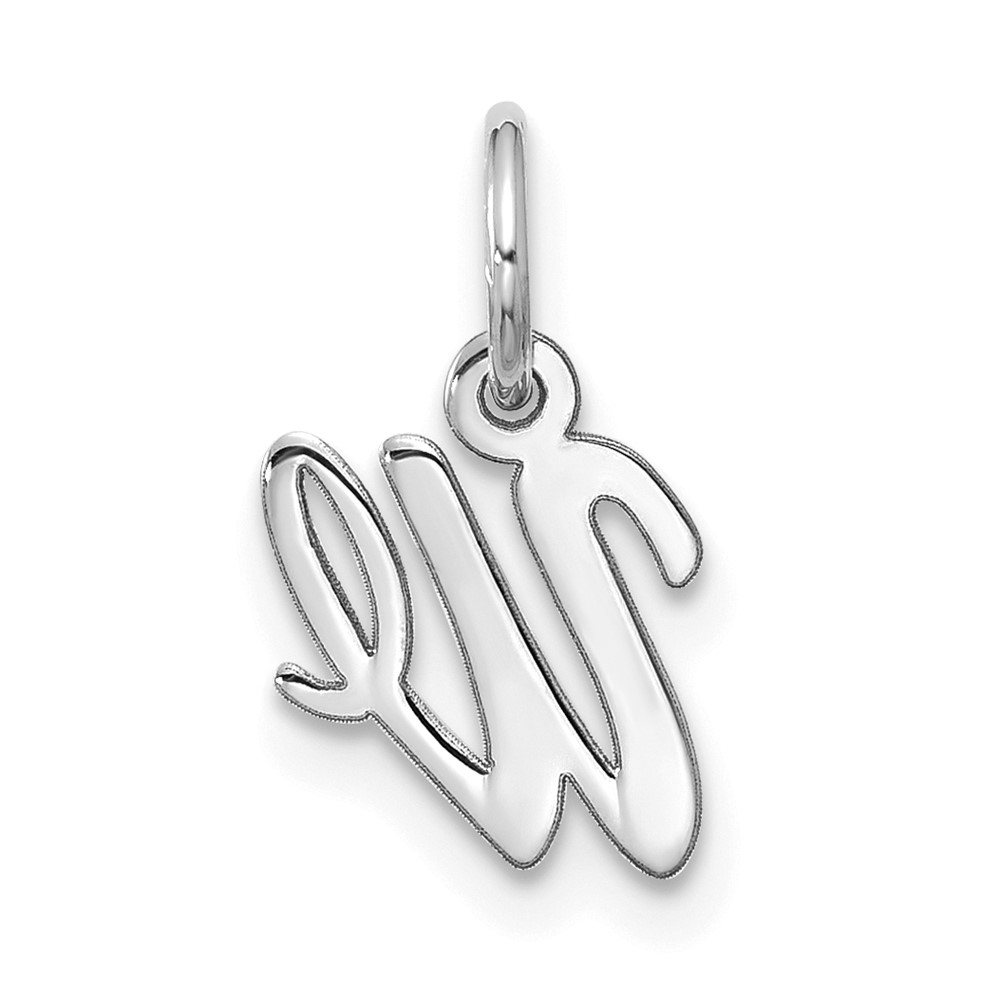 10kw Small Script Initial W Charm (10WC1556W)