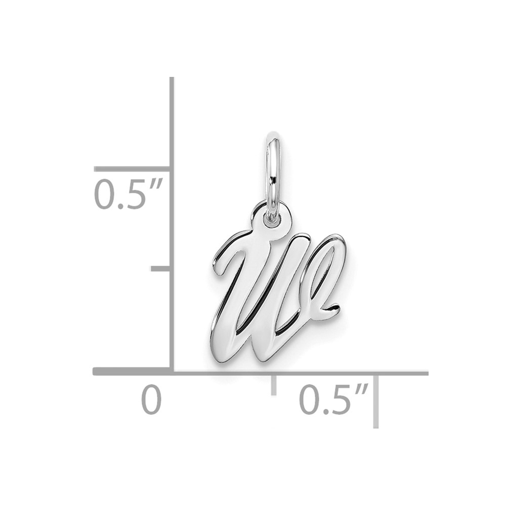 10kw Small Script Initial W Charm (10WC1556W)