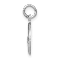 10K White Gold Claddagh Charm view 2