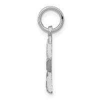 10K White Gold Diamond-cut Star Charm view 2