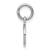 10K White Gold Small Round Angel Charm view 2