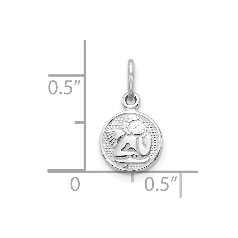 10k White Gold Angel Charm (10WC39)
