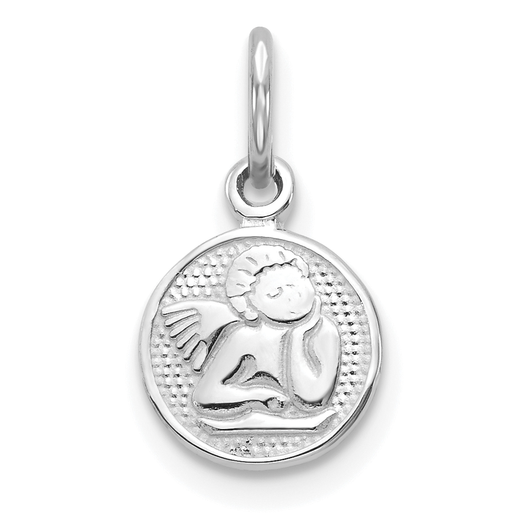 10k White Gold Angel Charm (10WC39)
