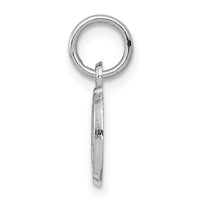 10K White Gold Small Oval St. Christopher Medal Charm view 2