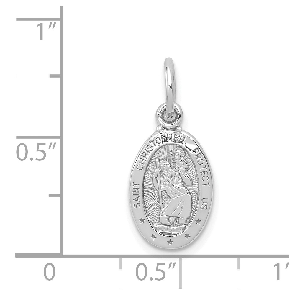 10K White Gold St. Christopher Medal (10WC41)