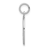10K White Gold Oval St. Christopher Medal Pendant view 2